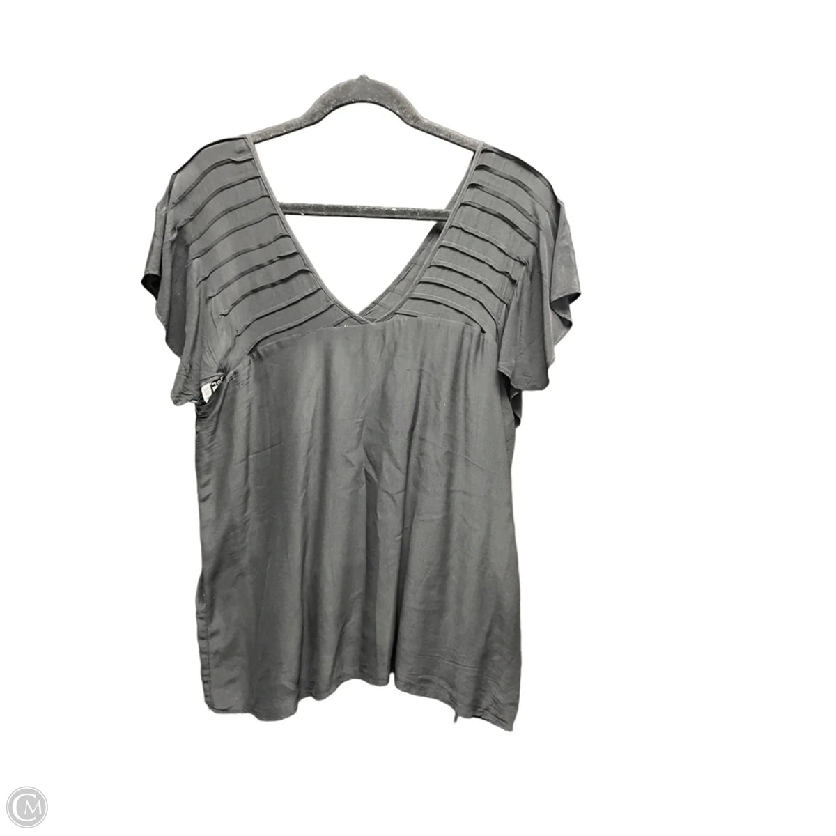 Top Short Sleeve By Massimo Dutti In Black, Size: L