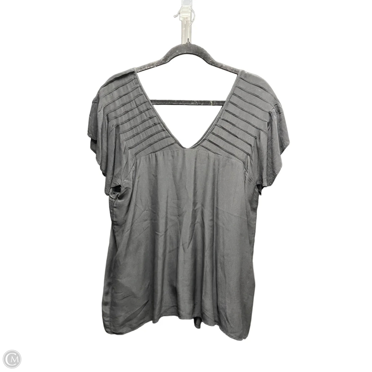 Top Short Sleeve By Massimo Dutti In Black, Size: L