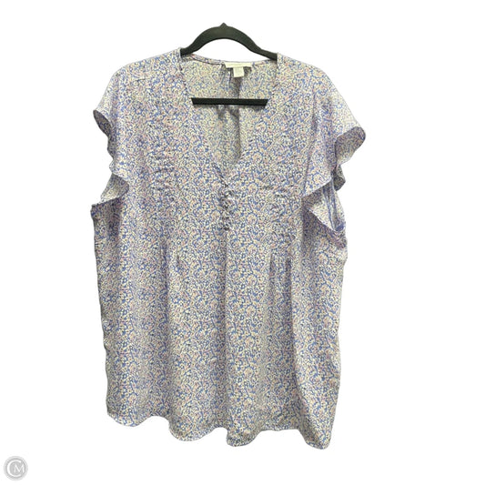 Top Short Sleeve By Carolina Belle In Floral Print, Size: 2x