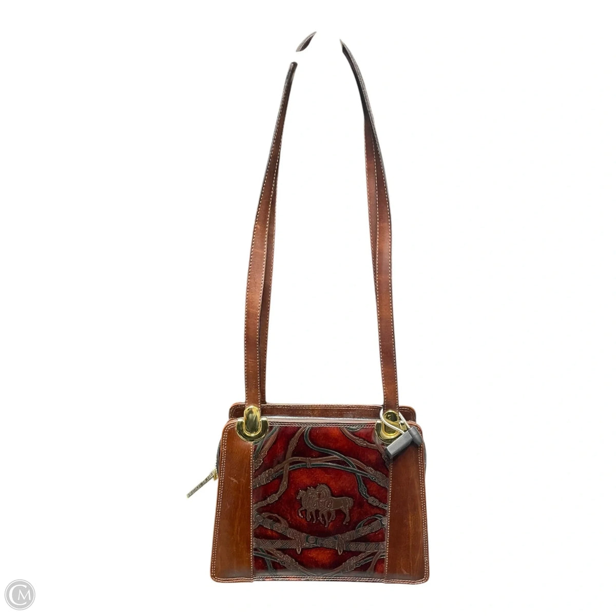 Handbag Leather By Clothes Mentor, Size: Small