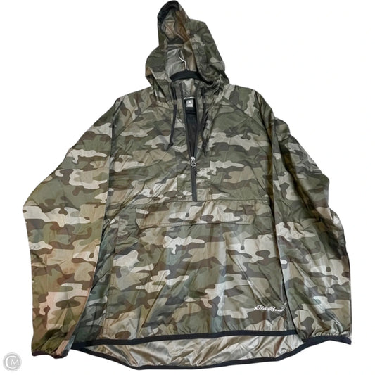 Jacket Windbreaker By Eddie Bauer In Camouflage Print, Size: 2x