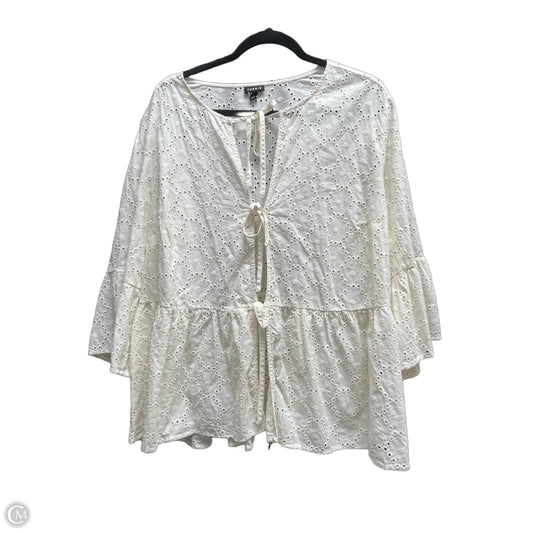 Top Long Sleeve By Torrid In Cream, Size: 1x