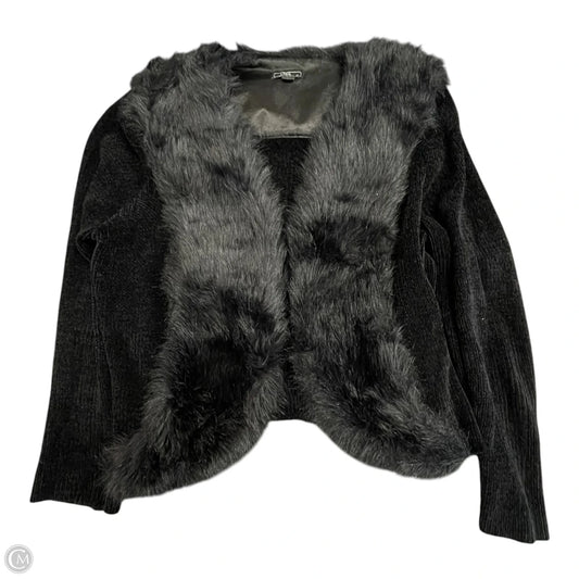 Sweater Cardigan By Lisa International In Black, Size: L