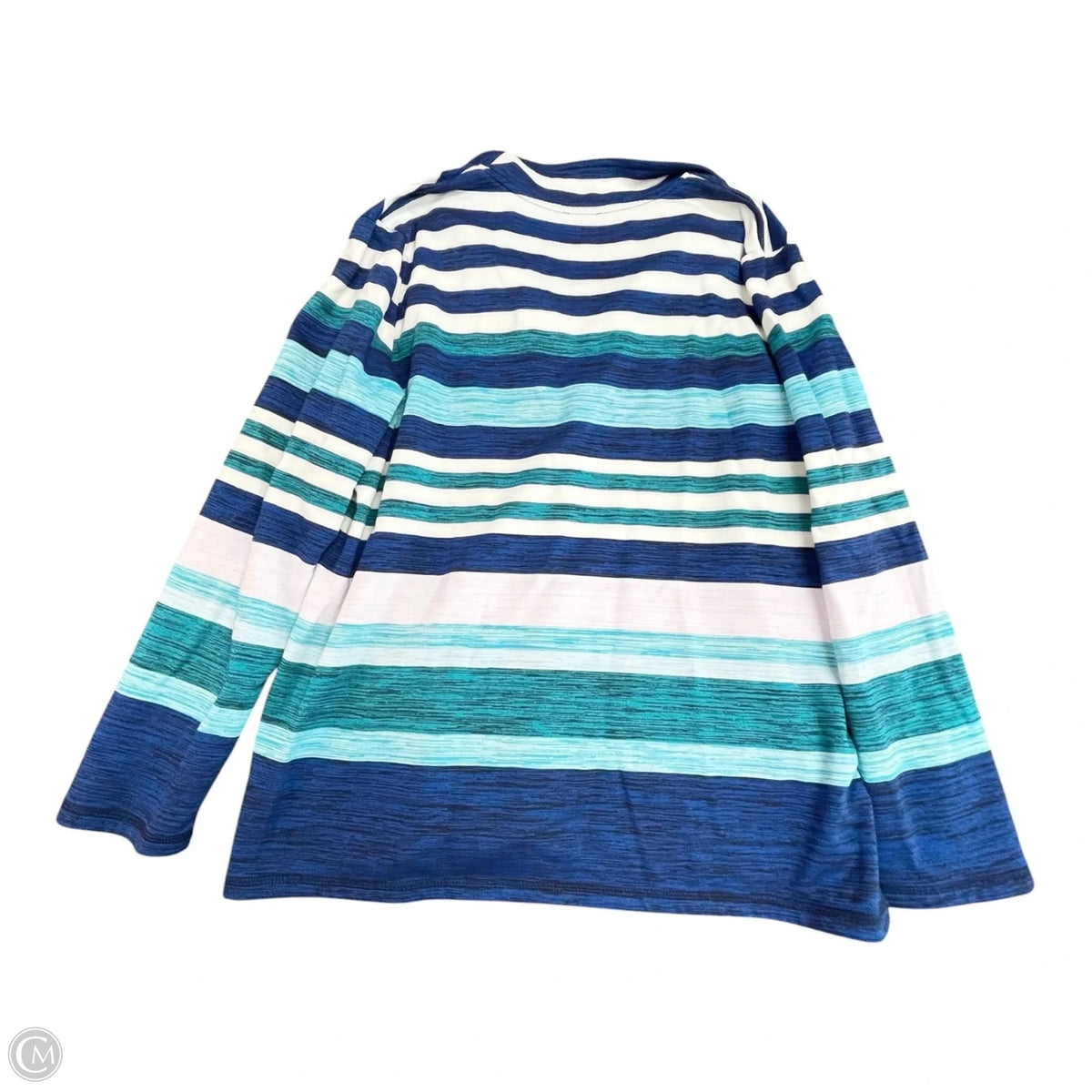 Sweatshirt Collar By Talbots In Blue & White, Size: Xl