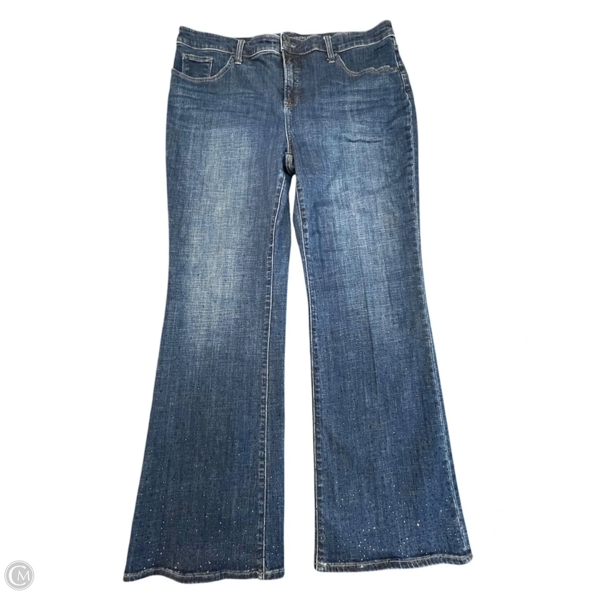 Jeans Flared By Chicos In Blue, Size: Xl