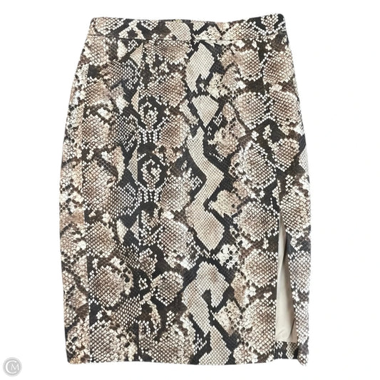 Skirt Midi By Clothes Mentor In Snakeskin Print, Size: 4