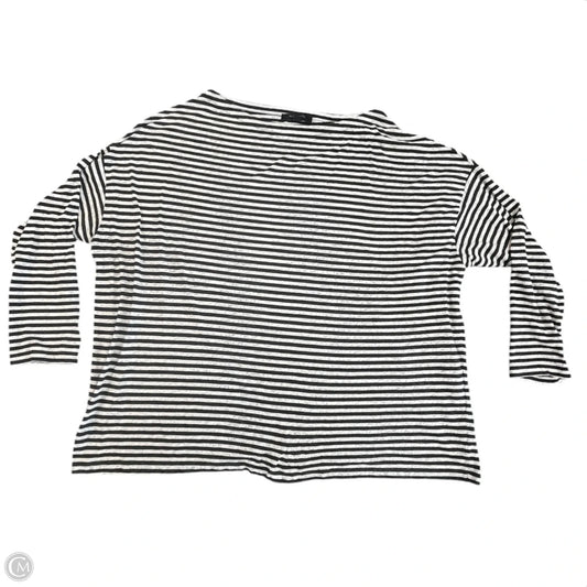 Top Long Sleeve Designer By All Saints In Black & White, Size: L
