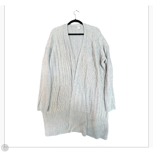 Sweater Cardigan By Chicos In Grey, Size: Xl