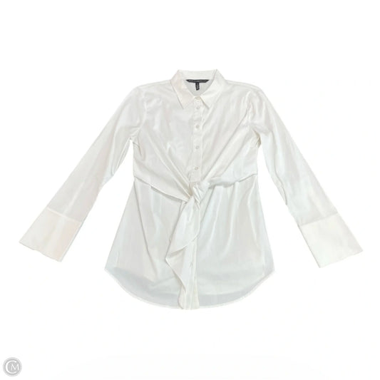 Top Long Sleeve By White House Black Market In White, Size: 4
