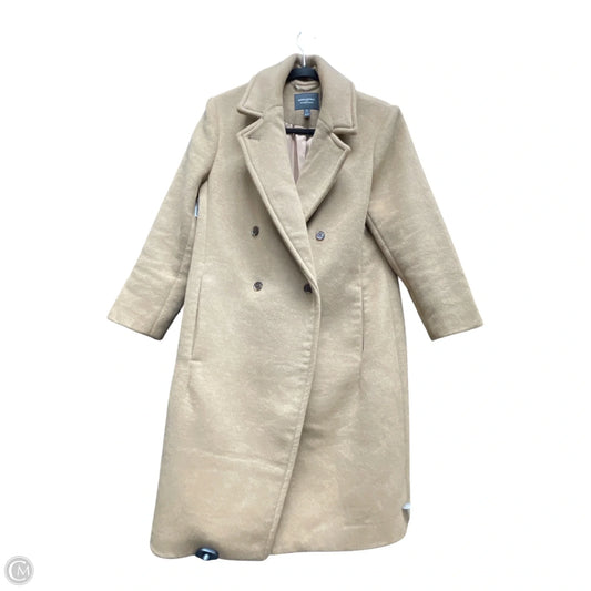 Coat Peacoat By Banana Republic In Tan, Size: Mp