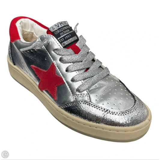 Shoes Sneakers By Vintage Havana In Red & Silver, Size: 7