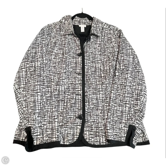 Jacket Other By Chicos In Black & White, Size: Xl