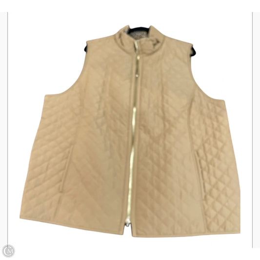 Vest Puffer & Quilted By Chicos In Tan, Size: Xxl