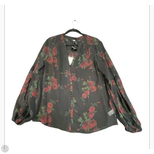 Blouse Long Sleeve By Paige In Floral Print, Size: L