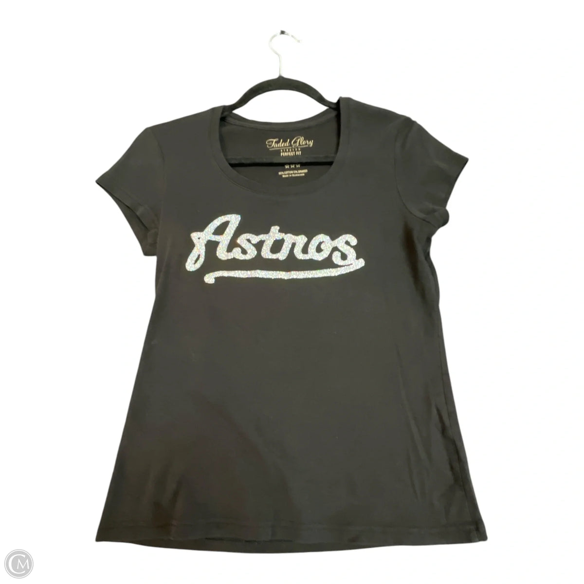 Top Short Sleeve Basic By Faded Glory In Black, Size: S