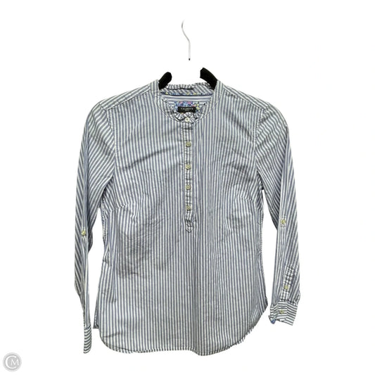 Top Long Sleeve By Talbots In Blue & White, Size: Sp