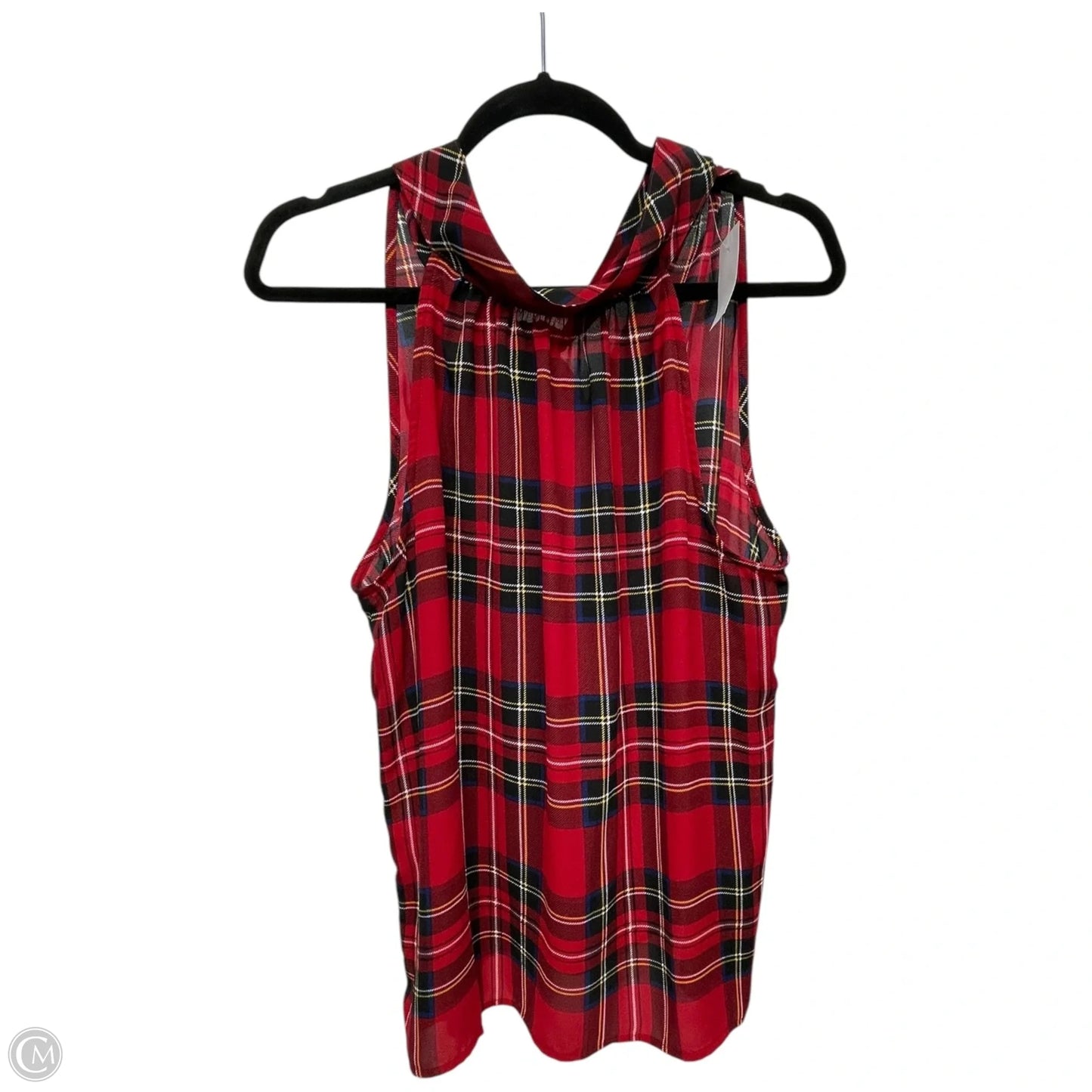 Top Sleeveless By J. Crew In Plaid Pattern, Size: S