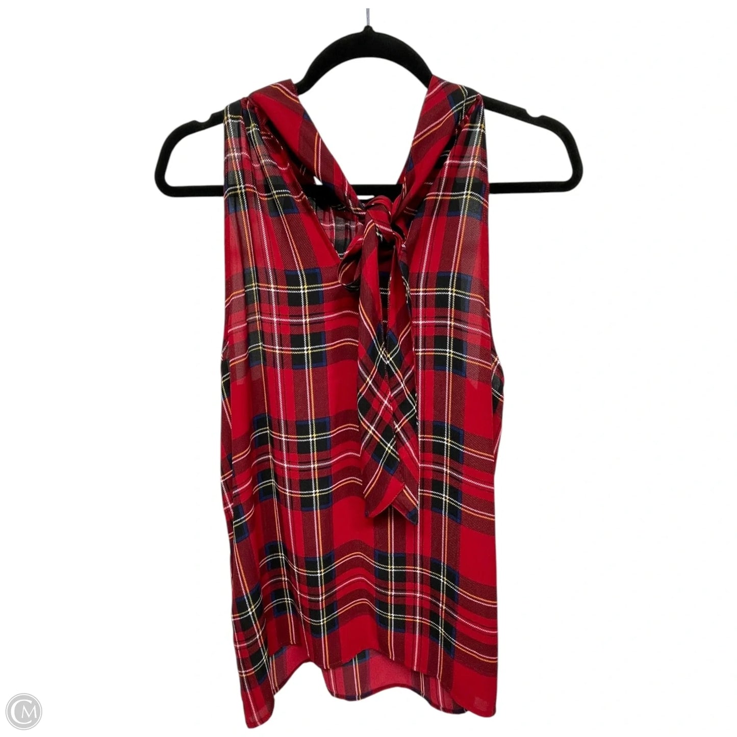 Top Sleeveless By J. Crew In Plaid Pattern, Size: S