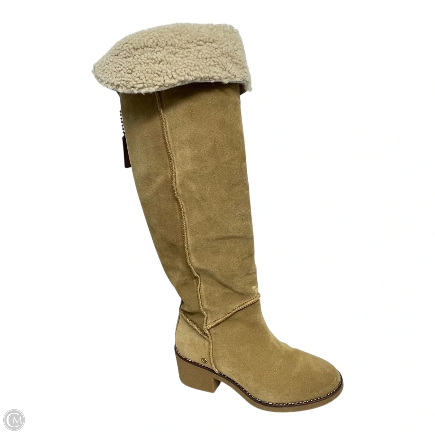 Boots Designer By Coach In Tan, Size: 7