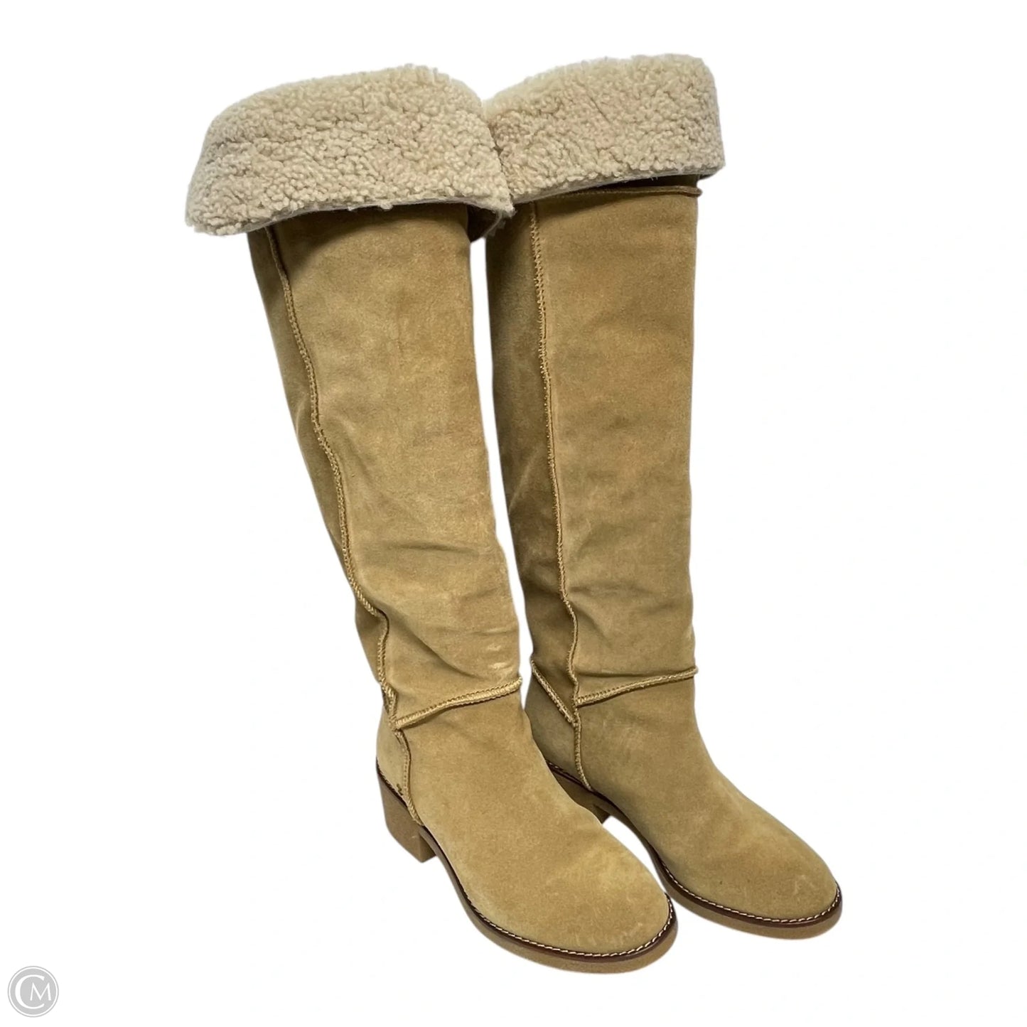 Boots Designer By Coach In Tan, Size: 7