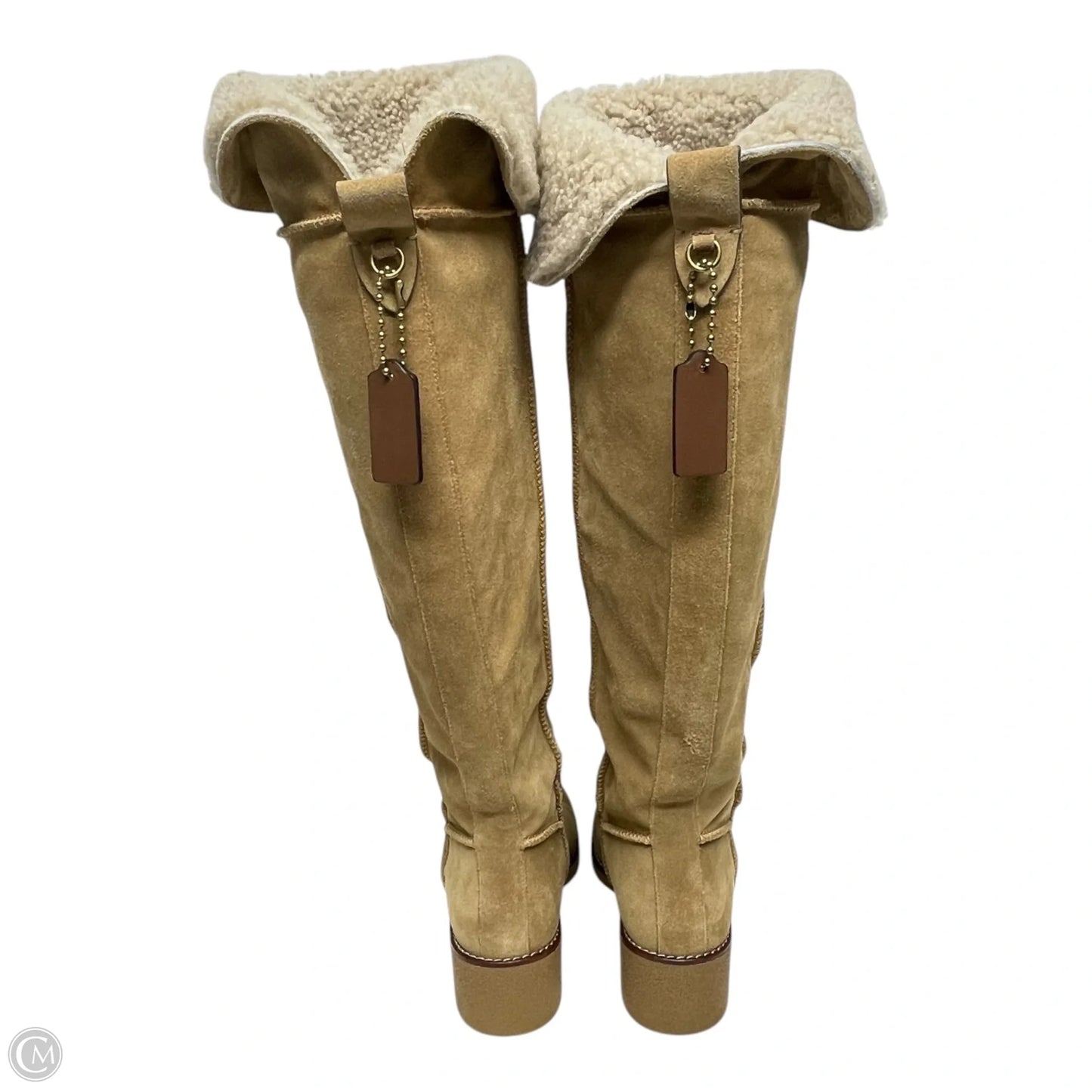 Boots Designer By Coach In Tan, Size: 7