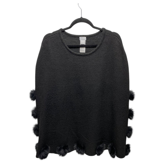 Poncho By Chicos In Black, Size: M