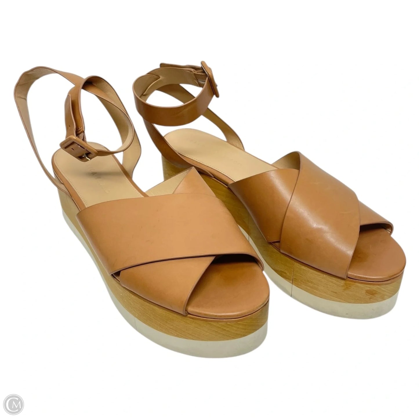 Sandals Designer By Veronica Beard In Tan, Size: 10