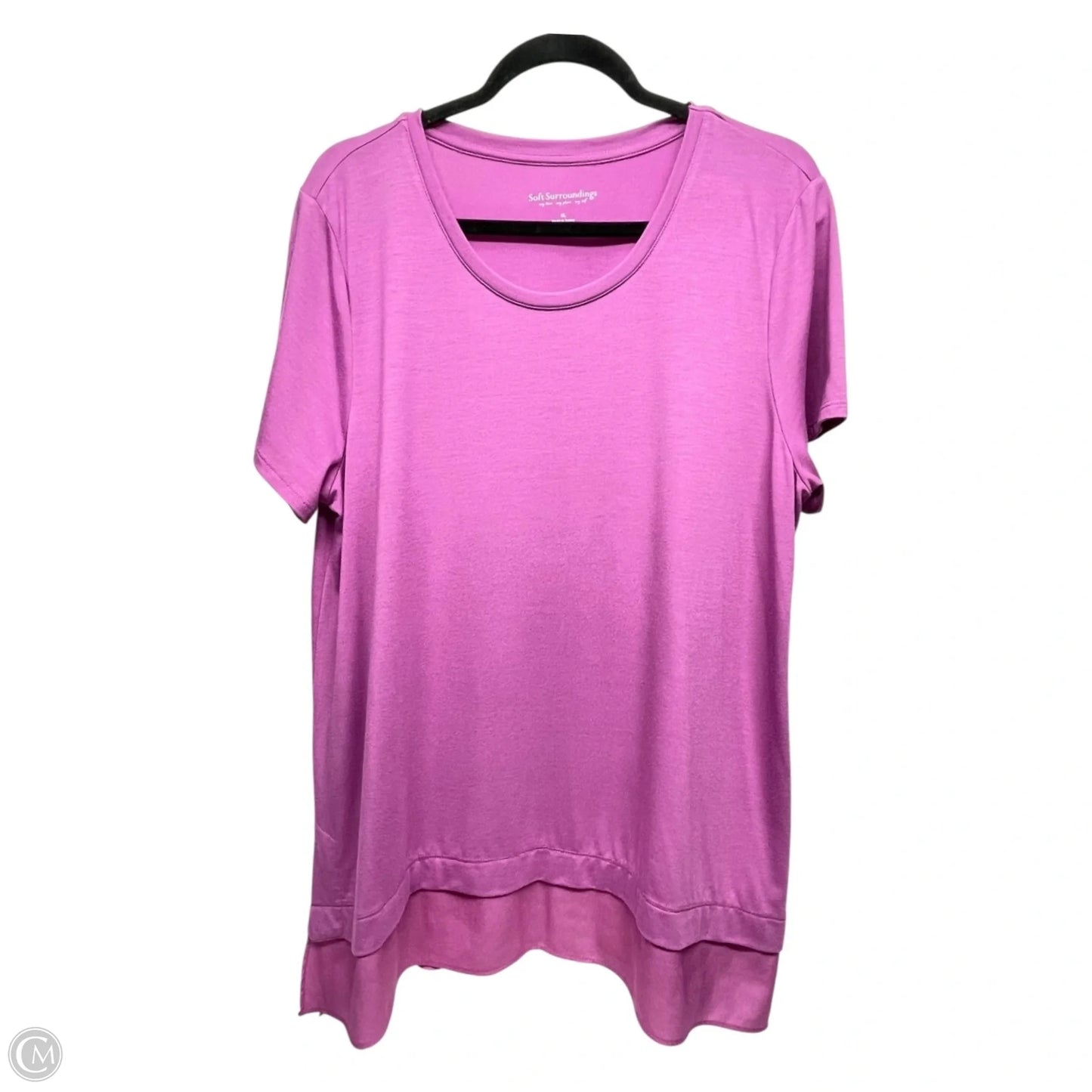 Top Short Sleeve By Soft Surroundings In Purple, Size: Xl