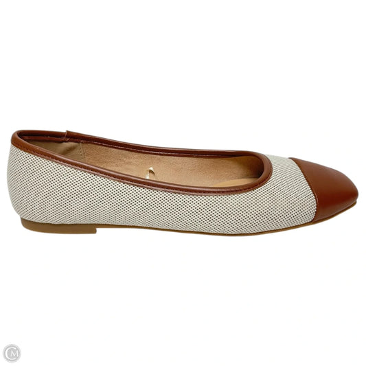 Shoes Flats By Loft In Brown & White, Size: 6