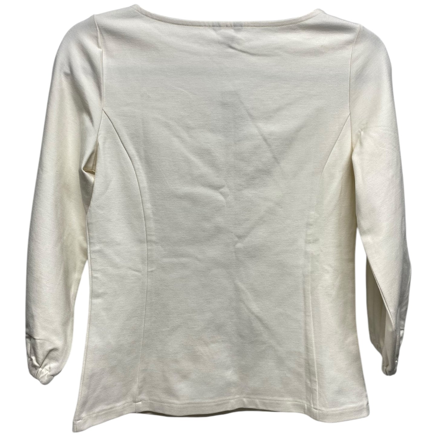 Top Long Sleeve By Ann Taylor In White, Size: Xs