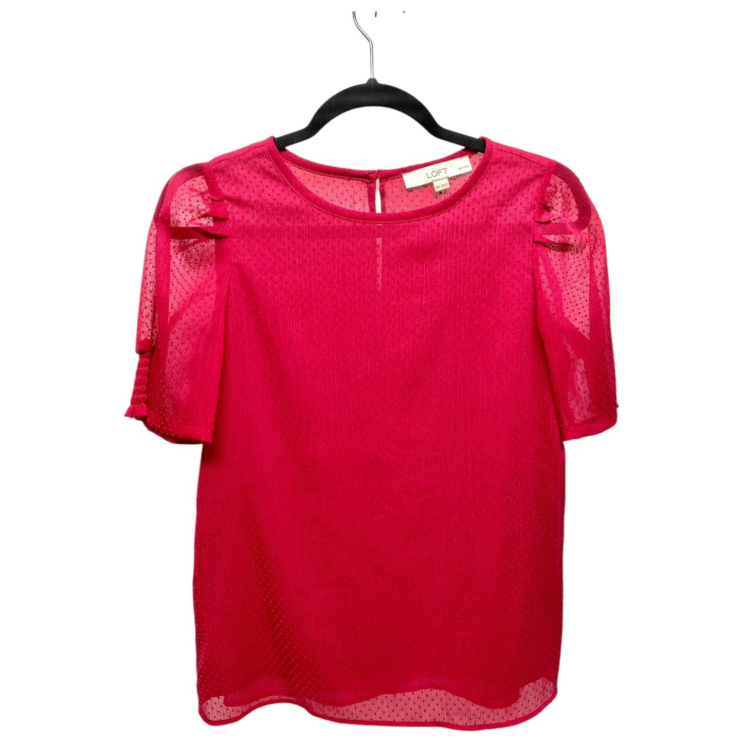 Top Short Sleeve By Loft In Red, Size: Xsp