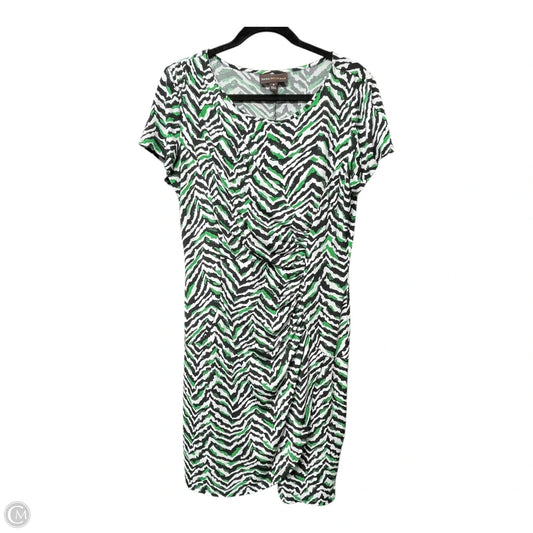Dress Casual Short By Dana Buchman In Green & White, Size: M