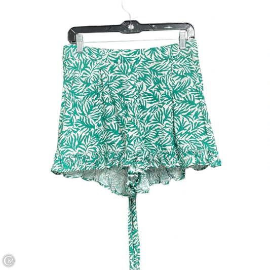 Shorts By Top Shop In Green & White, Size: 6