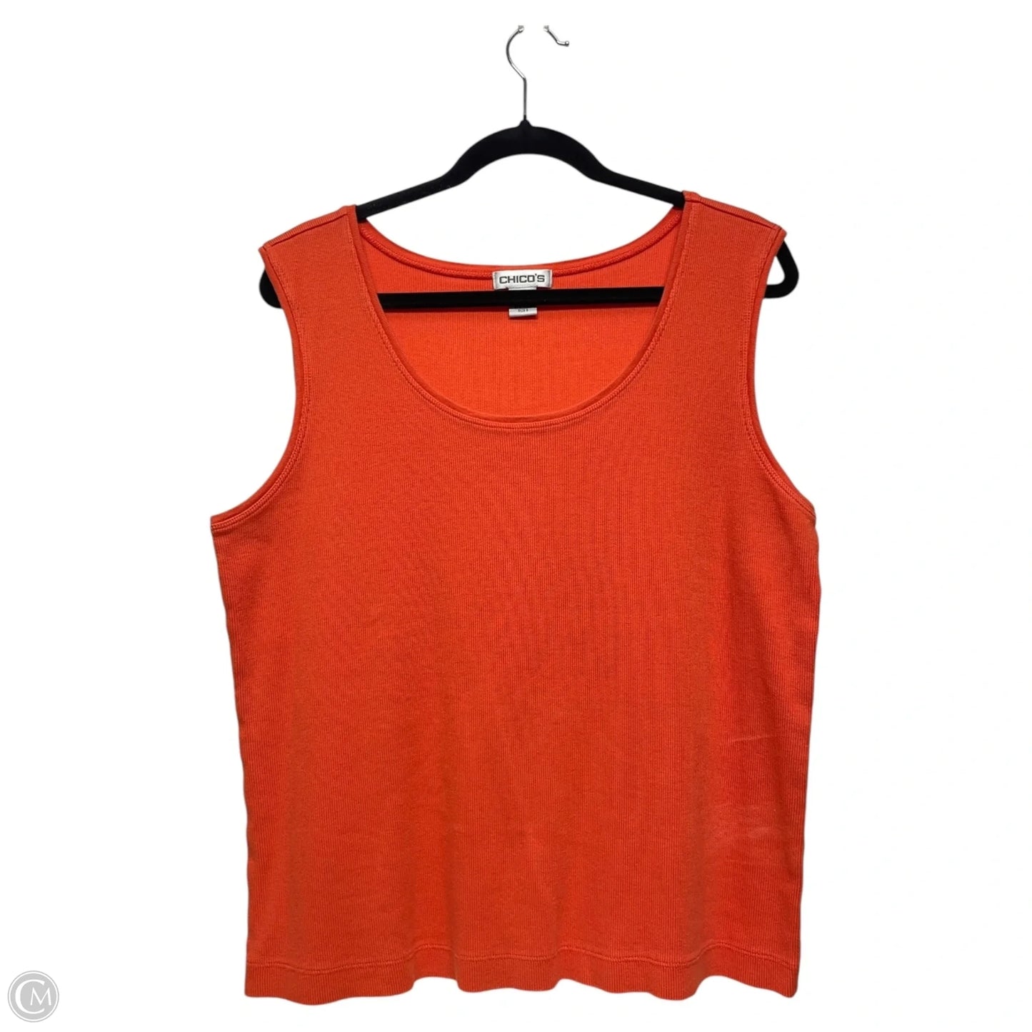 Top Sleeveless By Chicos In Orange, Size: Xl