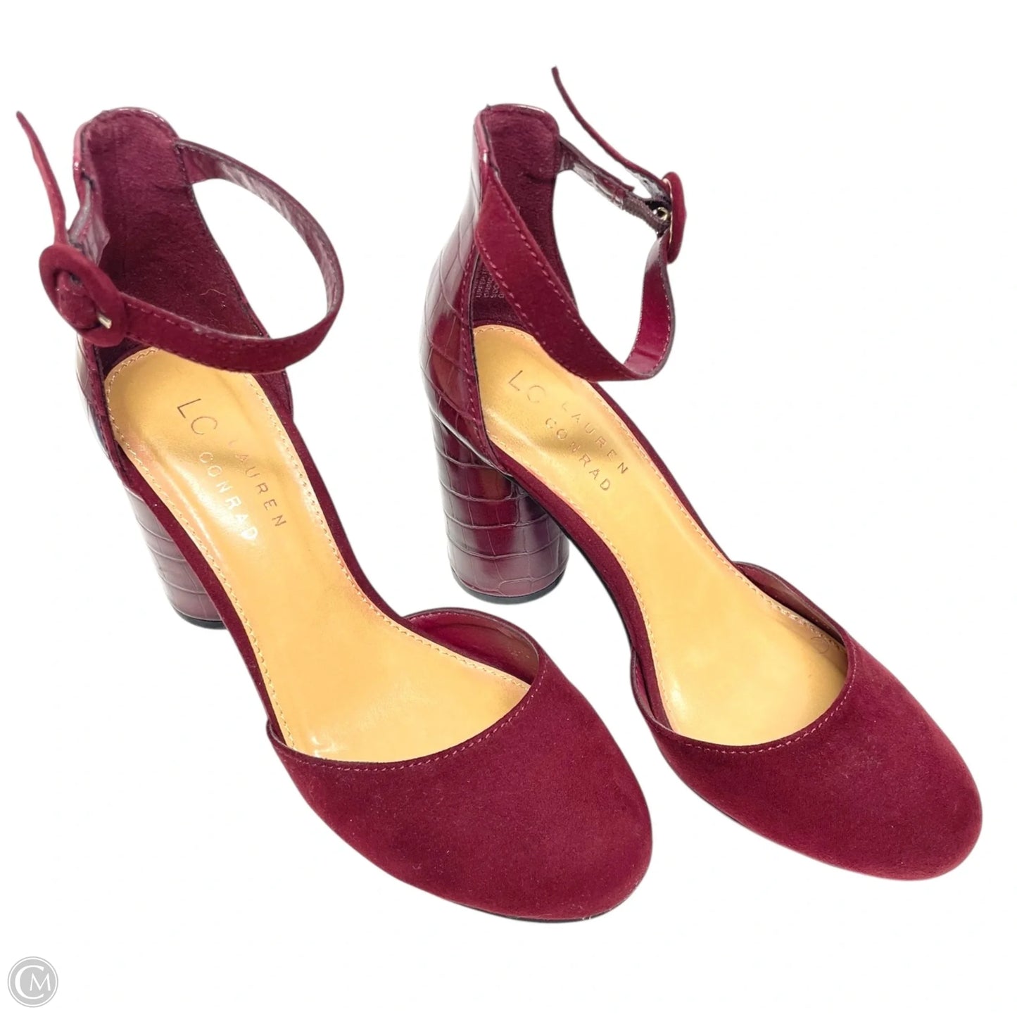 Shoes Heels Block By Lc Lauren Conrad In Maroon, Size: 7