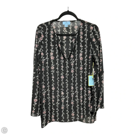 Top Long Sleeve By Cece In Floral Print, Size: M