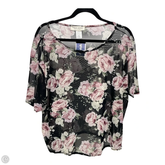 Top Short Sleeve By URBAN REBEL In Floral Print, Size: Xl