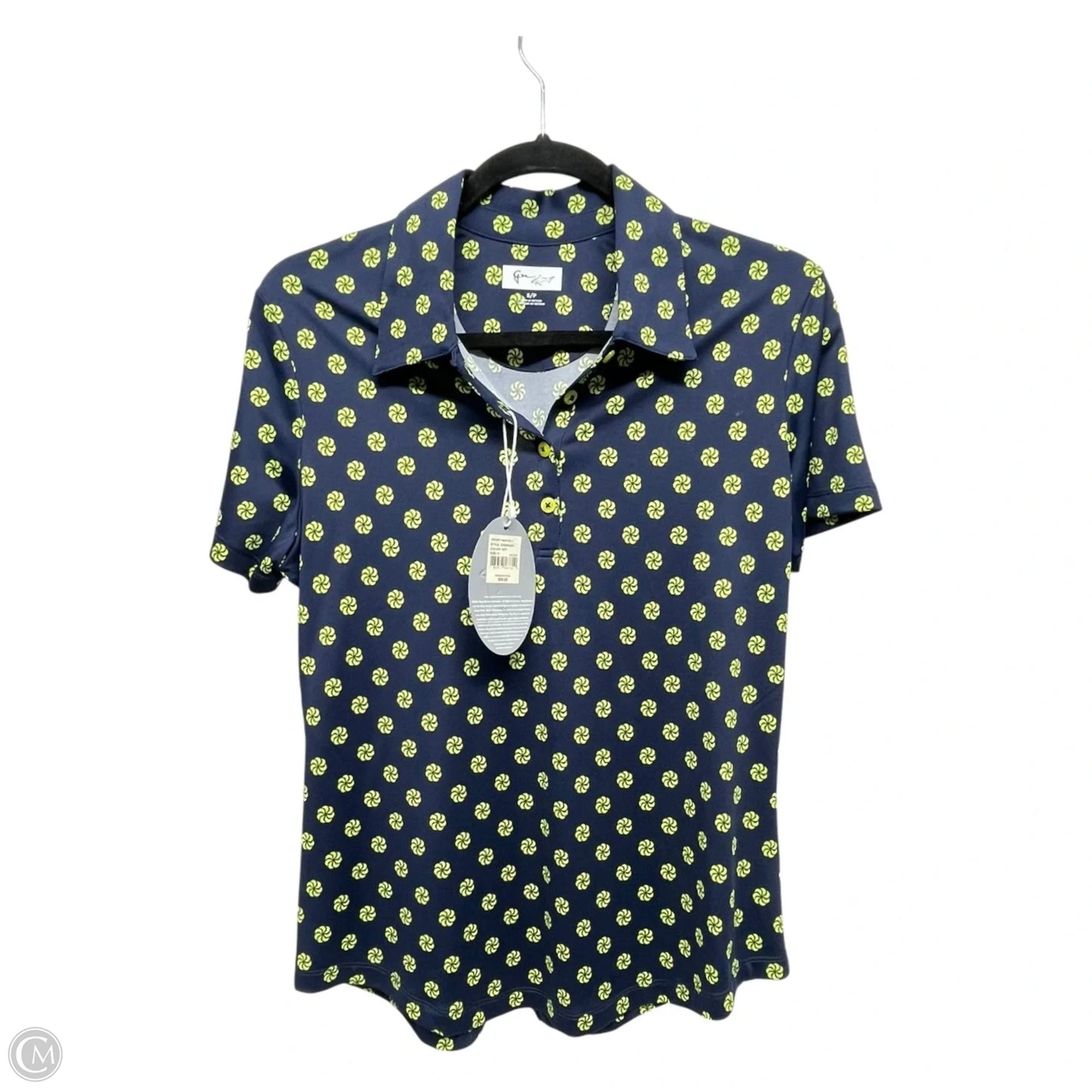 Top Short Sleeve By GREG NORMAN In Blue & Green, Size: Sp