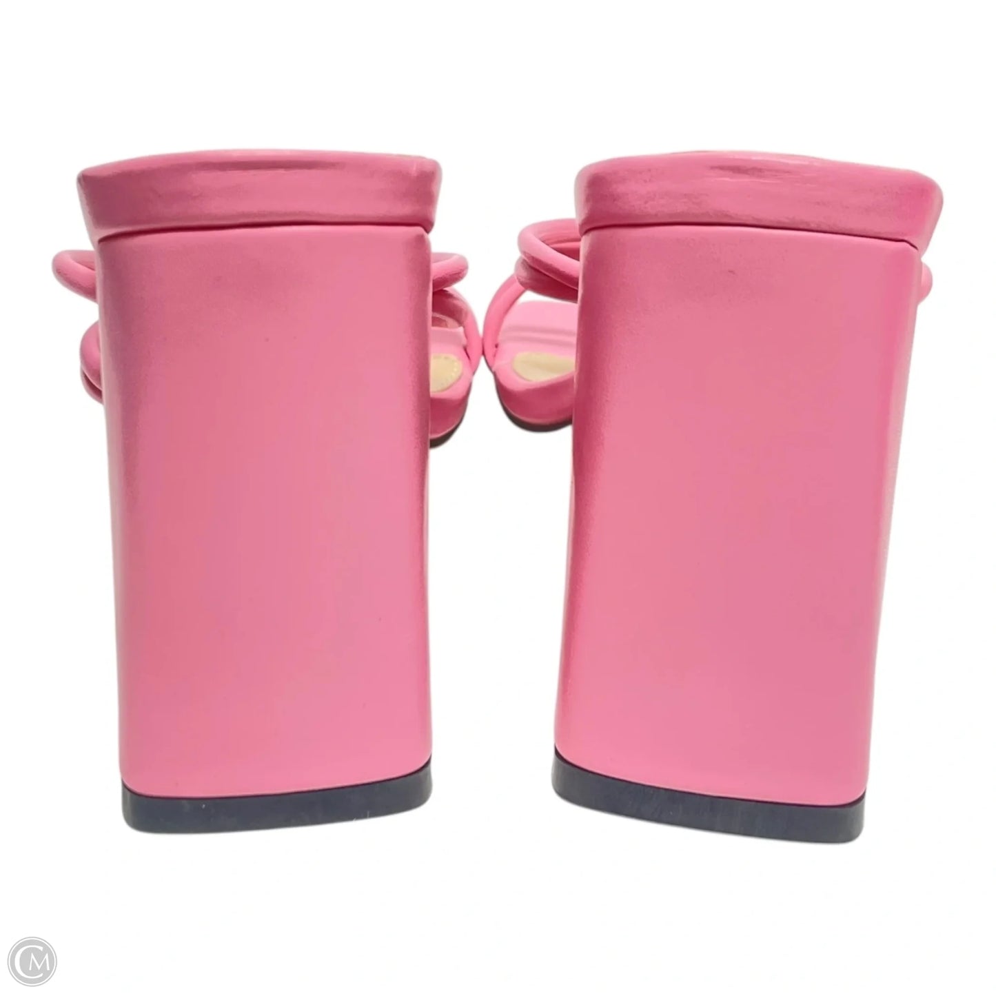 Shoes Heels Block By Clothes Mentor In Pink & Tan, Size: 8.5