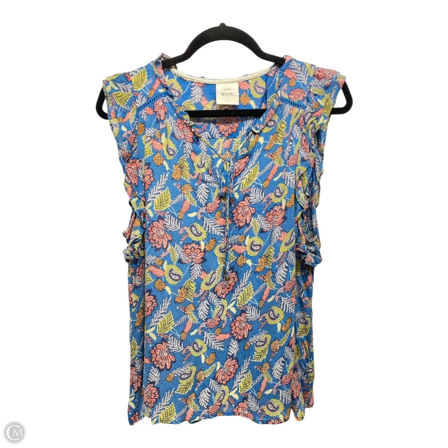 Top Short Sleeve By Knox Rose In Blue, Size: M