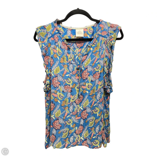 Top Short Sleeve By Knox Rose In Blue, Size: M