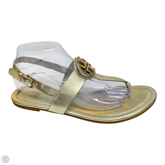 Sandals Designer By Tory Burch In Gold, Size: 9