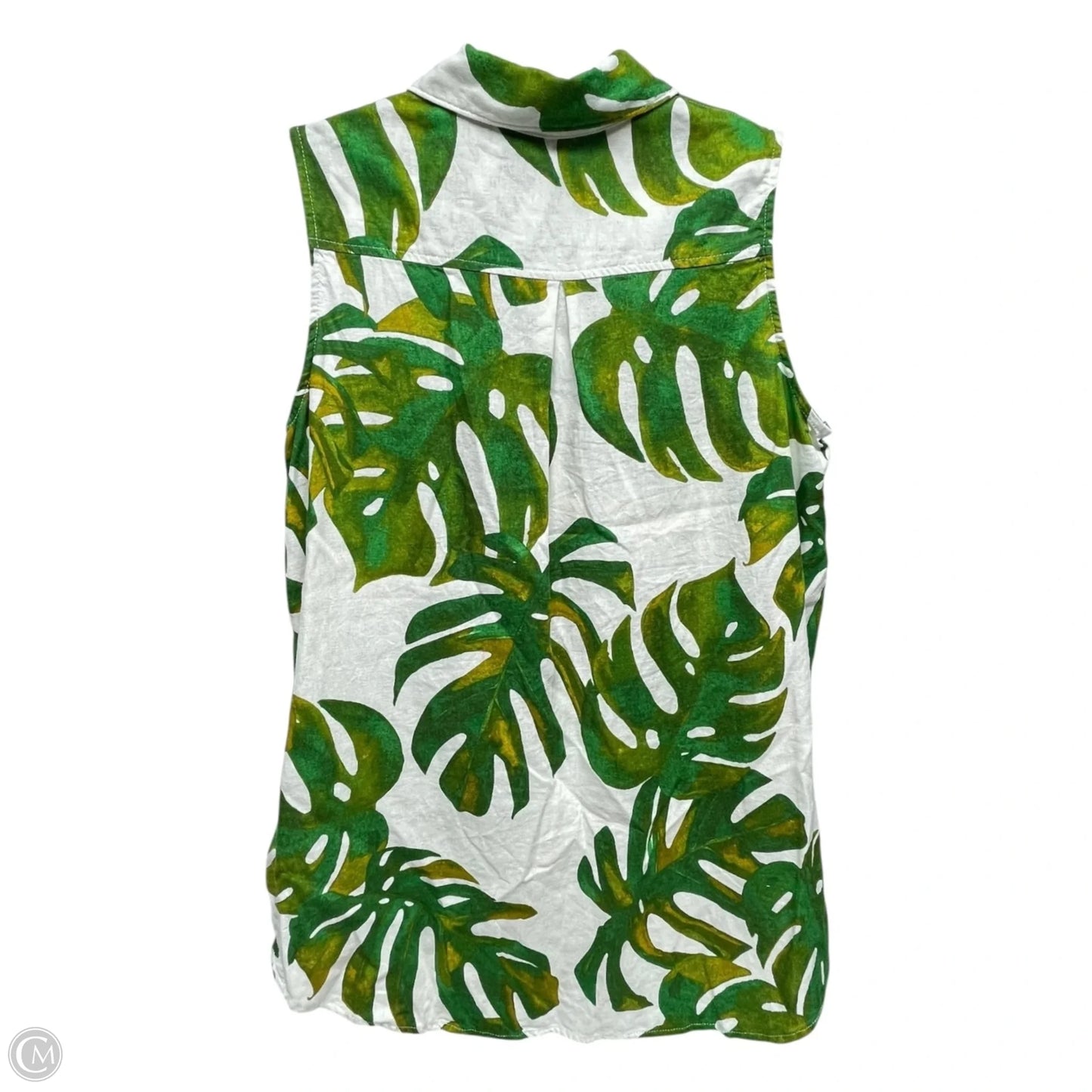 Tunic Sleeveless By Joie In Green & White, Size: M