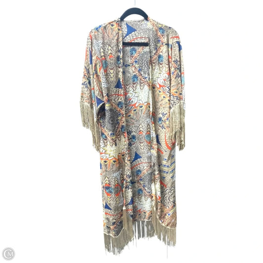 Kimono By Clothes Mentor In Multi-colored, Size: L