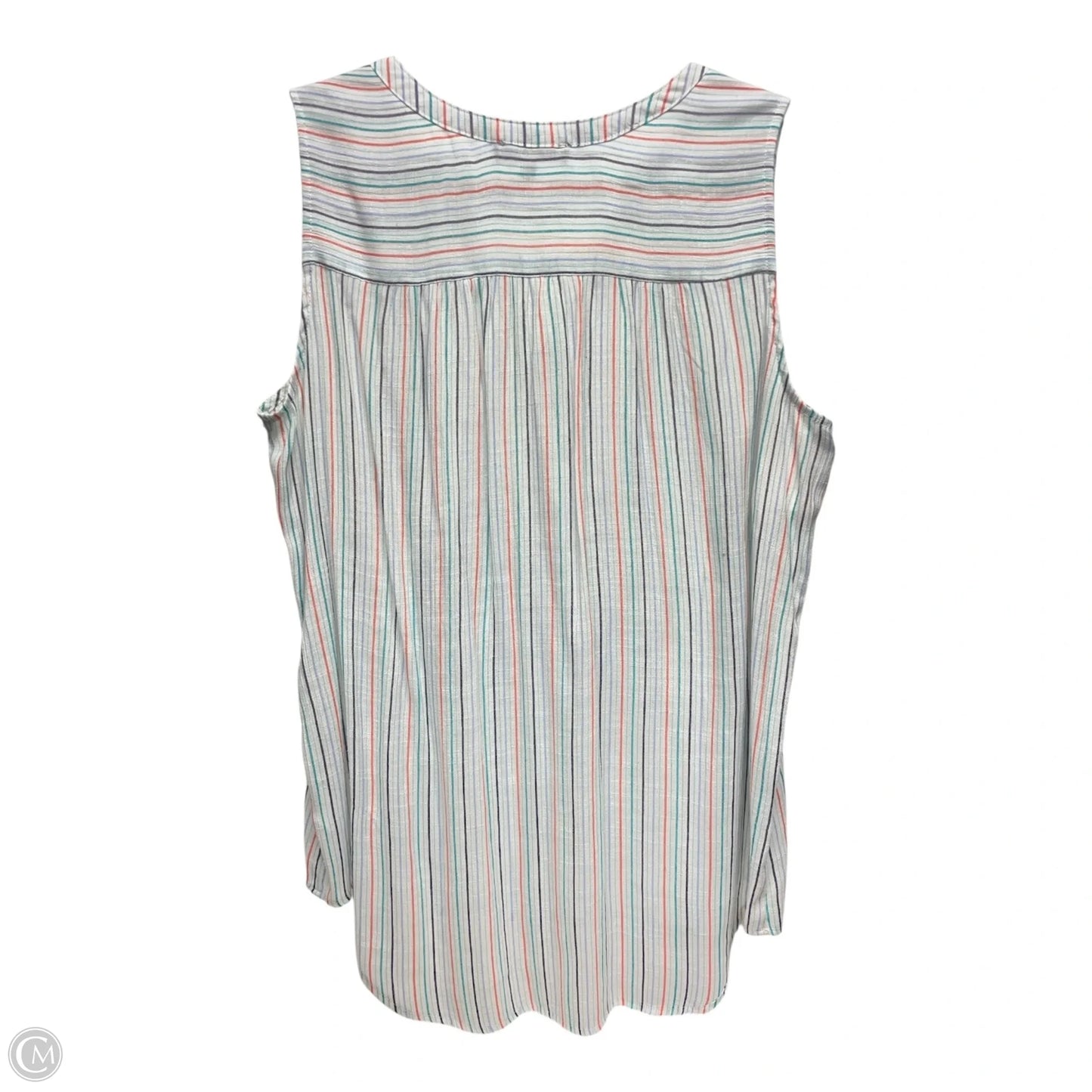 Top Sleeveless By Fred David In Blue & Orange, Size: Xl