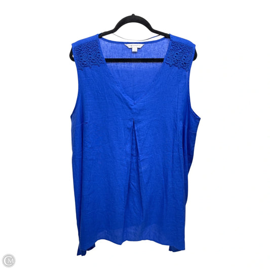 Tunic Sleeveless By Counterparts In Blue, Size: Xl