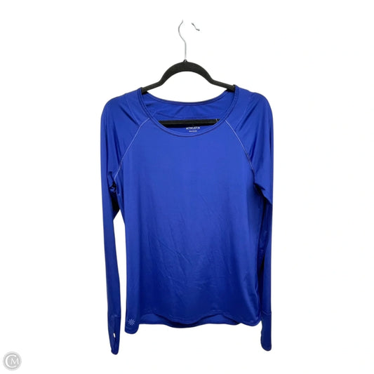 Athletic Top Long Sleeve Crewneck By Athleta In Blue, Size: M