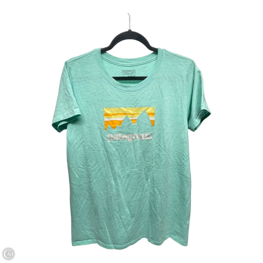Athletic Top Short Sleeve By Patagonia In Blue, Size: L