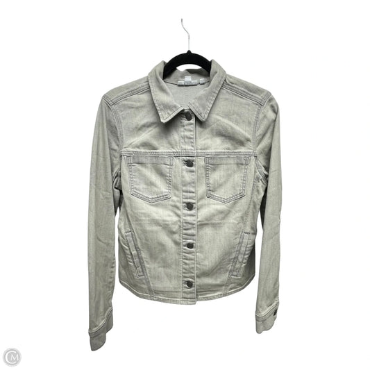 Jacket Denim By Chicos In Grey, Size: M