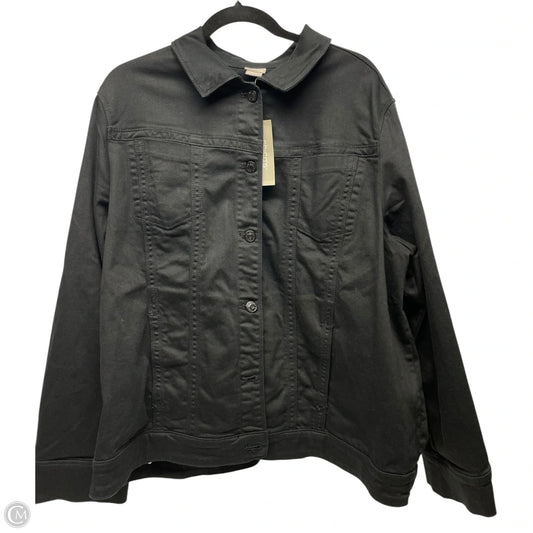 Jacket Denim By Chicos In Black, Size: Xxl
